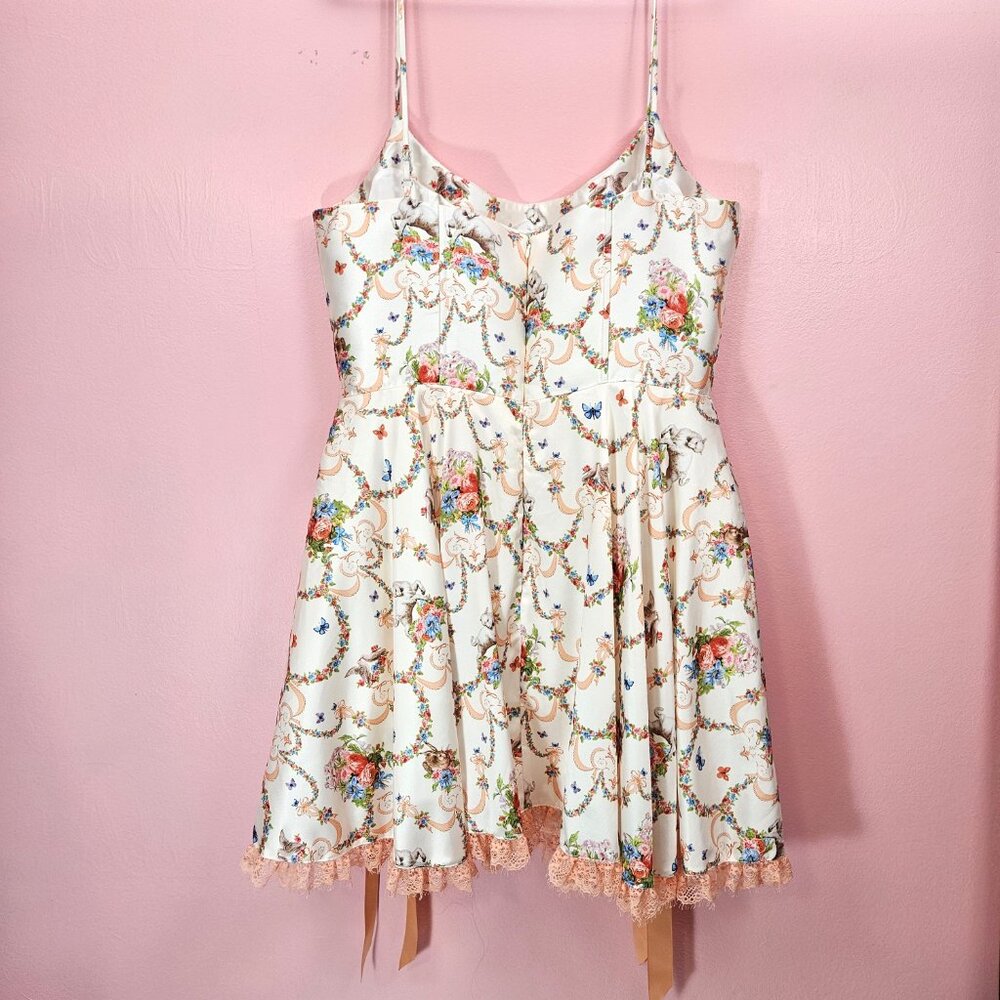 Dolls Kill Sugar Thrillz Lush Opulence Corset Dress Mini Renaissance Floral XL - Picture 4 of 14